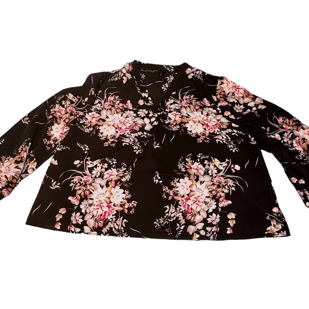 Lantern Sleeve Floral Print Top